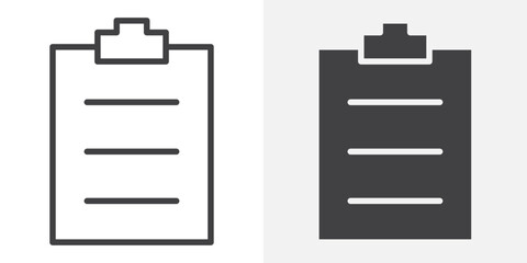 Poster - Clipboard icon Outline vector sign