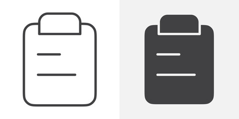 Aufkleber - Clipboard icon Outline vector sign