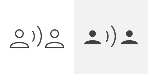 Poster - Communication icon Outline vector sign