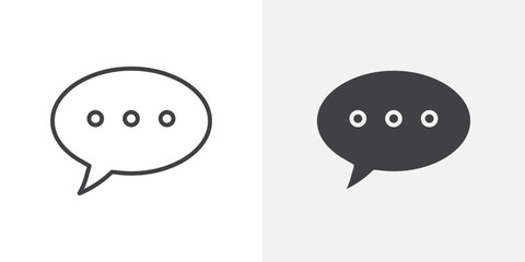 Poster - Comment icon Outline vector sign
