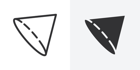 Poster - Cone shape 3D icon Outline vector sign