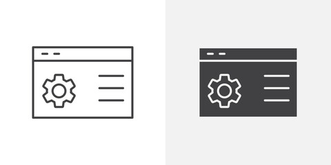 Poster - Control panel icon Outline vector sign