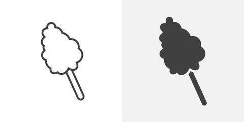 Aufkleber - Cotton candy icon Outline vector sign