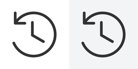Poster - counterclockwise rotation icon Outline vector sign