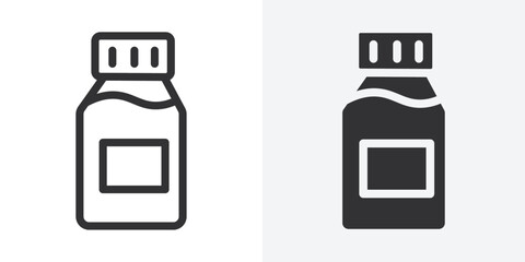 Poster - cough syrup icon Outline vector sign