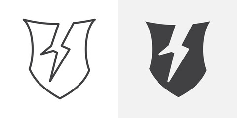Poster - Crack icon Outline vector sign