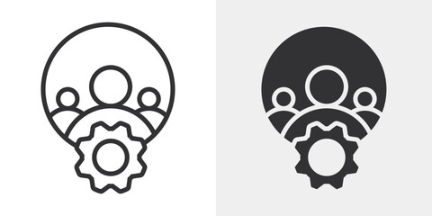 Aufkleber - CRM icon Outline vector sign