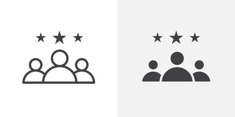 Poster - customer product rating icon Outline vector sign