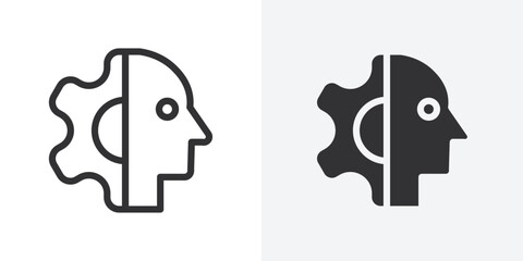 Poster - Cyborg icon Outline vector sign