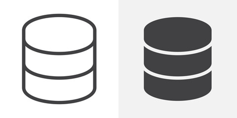 Poster - Database icon Outline vector sign