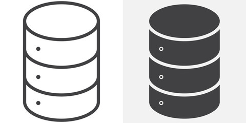 Poster - Database icon Outline vector sign
