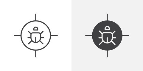 Aufkleber - Debug icon Outline vector sign