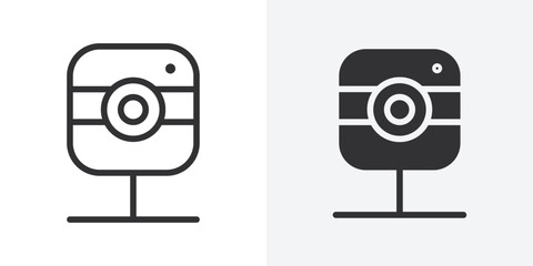 Poster - Digital Webcam icon Outline vector sign