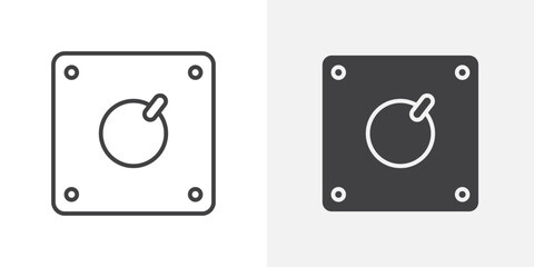 Poster - Dimmer icon Outline vector sign