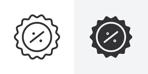 Poster - Discount icon Outline vector sign