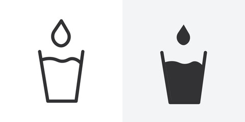 Poster - Drinking enough water icon Outline vector sign