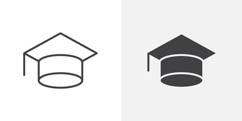 Poster - Education icon Outline vector sign