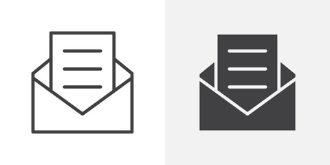 Poster - Email icon Outline vector sign