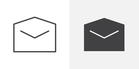 Poster - Envelope icon Outline vector sign