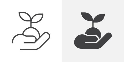Poster - Environment icon Outline vector sign