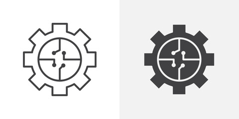 Poster - ETL icon Outline vector sign