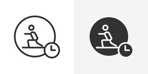 Aufkleber - exercise time icon Outline vector sign
