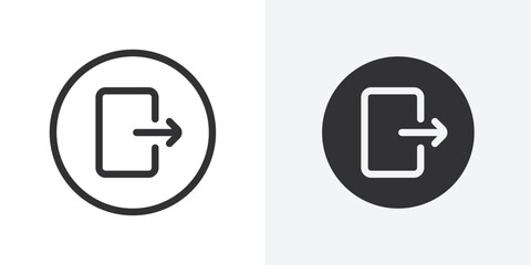Aufkleber - Exit icon Outline vector sign