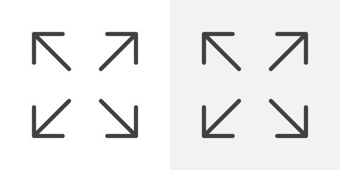 Poster - Expand icon Outline vector sign