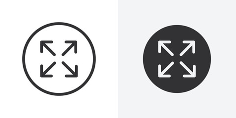 Poster - Expand icon Outline vector sign