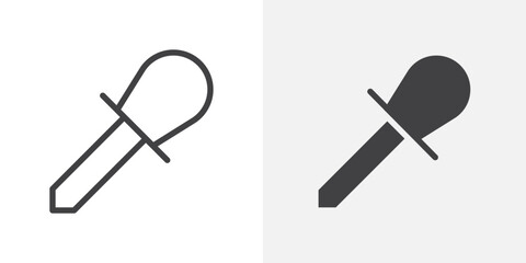 Poster - Eye dropper icon Outline vector sign