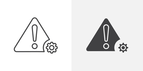 Poster - Failure icon Outline vector sign