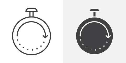 Poster - Fast processing icon Outline vector sign