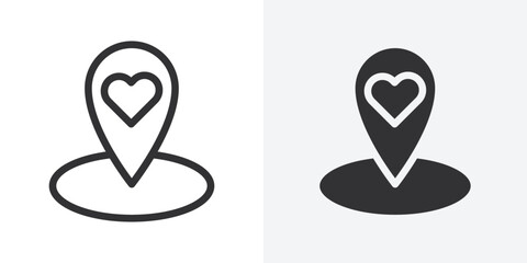 Poster - Favorite place icon Outline vector sign