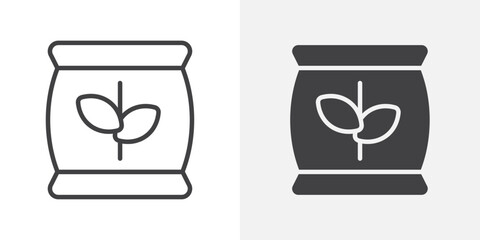 Poster - Fertilizer icon Outline vector sign
