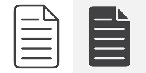 Aufkleber - File icon Outline vector sign