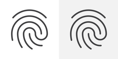 Poster - Fingerprint icon Outline vector sign
