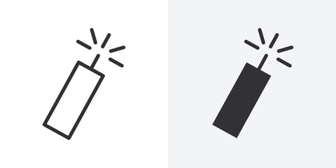 Aufkleber - firecracker icon Outline vector sign