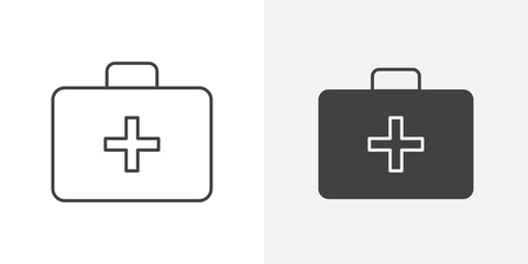 Poster - First Aid Icon Outline vector sign