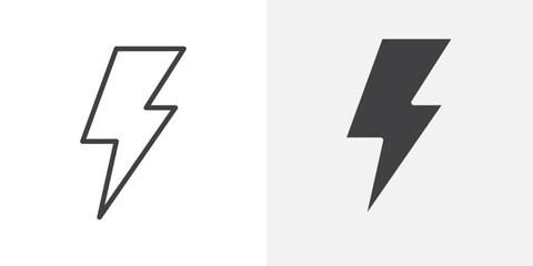 Aufkleber - Flash icon Outline vector sign