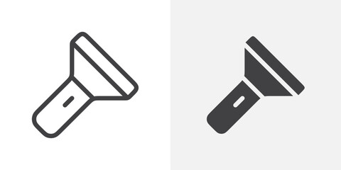 Poster - Flash light icon Outline vector sign