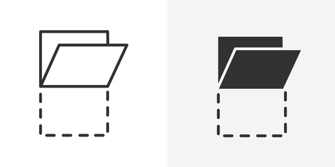 Aufkleber - Folded Paper Icon Outline vector sign