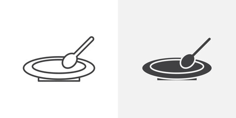 Poster - Food icon Outline vector sign
