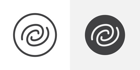 Poster - Galaxy icon Outline vector sign