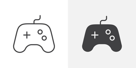 Poster - Gaming Controller Icon Outline vector sign