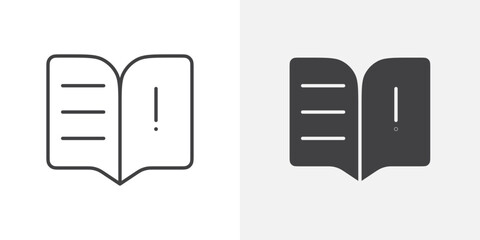 Poster - guide book icon Outline vector sign