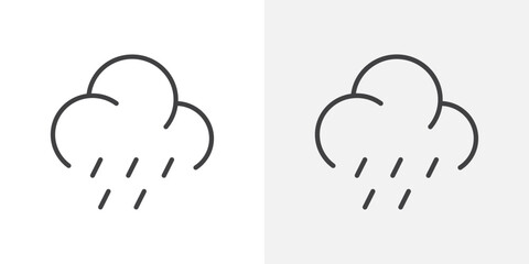Poster - Hail icon Outline vector sign