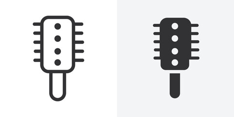 Poster - Hair comb icon Outline vector sign