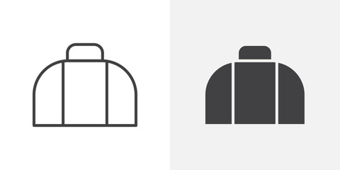 Poster - Handbag icon Outline vector sign
