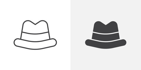Poster - Hat Icon Outline vector sign