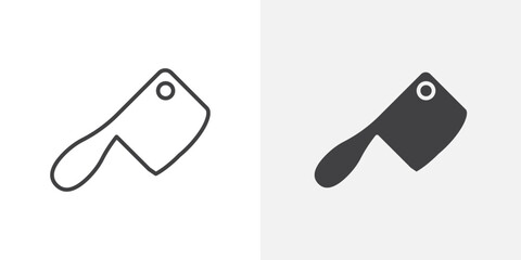 Poster - Hatchet icon Outline vector sign